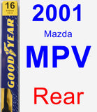 Rear Wiper Blade for 2001 Mazda MPV - Premium