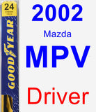 Driver Wiper Blade for 2002 Mazda MPV - Premium
