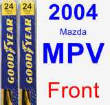 Front Wiper Blade Pack for 2004 Mazda MPV - Premium