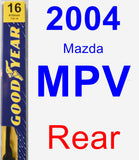 Rear Wiper Blade for 2004 Mazda MPV - Premium
