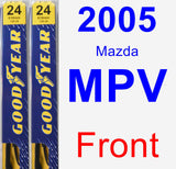 Front Wiper Blade Pack for 2005 Mazda MPV - Premium