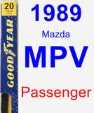 Passenger Wiper Blade for 1989 Mazda MPV - Premium