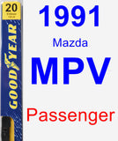 Passenger Wiper Blade for 1991 Mazda MPV - Premium