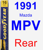 Rear Wiper Blade for 1991 Mazda MPV - Premium