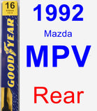 Rear Wiper Blade for 1992 Mazda MPV - Premium