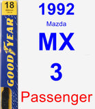 Passenger Wiper Blade for 1992 Mazda MX-3 - Premium