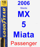 Passenger Wiper Blade for 2006 Mazda MX-5 Miata - Premium