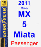 Passenger Wiper Blade for 2011 Mazda MX-5 Miata - Premium