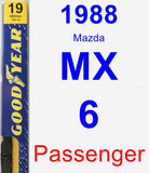 Passenger Wiper Blade for 1988 Mazda MX-6 - Premium