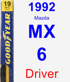 Driver Wiper Blade for 1992 Mazda MX-6 - Premium