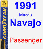 Passenger Wiper Blade for 1991 Mazda Navajo - Premium