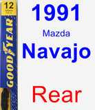 Rear Wiper Blade for 1991 Mazda Navajo - Premium