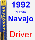 Driver Wiper Blade for 1992 Mazda Navajo - Premium