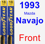 Front Wiper Blade Pack for 1993 Mazda Navajo - Premium