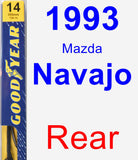 Rear Wiper Blade for 1993 Mazda Navajo - Premium