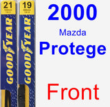 Front Wiper Blade Pack for 2000 Mazda Protege - Premium