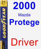 Driver Wiper Blade for 2000 Mazda Protege - Premium