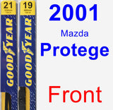 Front Wiper Blade Pack for 2001 Mazda Protege - Premium