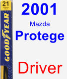 Driver Wiper Blade for 2001 Mazda Protege - Premium