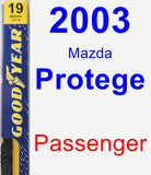 Passenger Wiper Blade for 2003 Mazda Protege - Premium