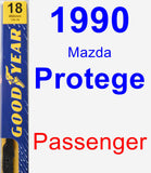 Passenger Wiper Blade for 1990 Mazda Protege - Premium