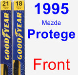 Front Wiper Blade Pack for 1995 Mazda Protege - Premium