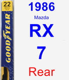 Rear Wiper Blade for 1986 Mazda RX-7 - Premium