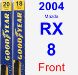 Front Wiper Blade Pack for 2004 Mazda RX-8 - Premium