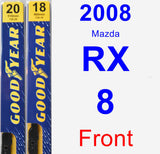 Front Wiper Blade Pack for 2008 Mazda RX-8 - Premium