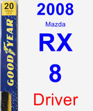 Driver Wiper Blade for 2008 Mazda RX-8 - Premium