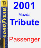 Passenger Wiper Blade for 2001 Mazda Tribute - Premium