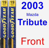 Front Wiper Blade Pack for 2003 Mazda Tribute - Premium