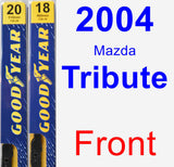 Front Wiper Blade Pack for 2004 Mazda Tribute - Premium