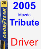 Driver Wiper Blade for 2005 Mazda Tribute - Premium