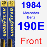 Front Wiper Blade Pack for 1984 Mercedes-Benz 190E - Premium