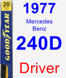 Driver Wiper Blade for 1977 Mercedes-Benz 240D - Premium