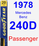 Passenger Wiper Blade for 1978 Mercedes-Benz 240D - Premium