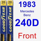 Front Wiper Blade Pack for 1983 Mercedes-Benz 240D - Premium