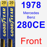 Front Wiper Blade Pack for 1978 Mercedes-Benz 280CE - Premium