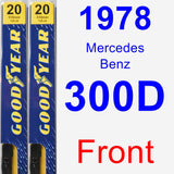 Front Wiper Blade Pack for 1978 Mercedes-Benz 300D - Premium