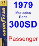 Passenger Wiper Blade for 1979 Mercedes-Benz 300SD - Premium