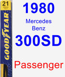 Passenger Wiper Blade for 1980 Mercedes-Benz 300SD - Premium