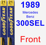 Front Wiper Blade Pack for 1989 Mercedes-Benz 300SEL - Premium