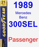 Passenger Wiper Blade for 1989 Mercedes-Benz 300SEL - Premium