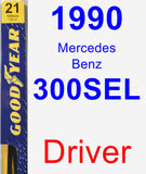 Driver Wiper Blade for 1990 Mercedes-Benz 300SEL - Premium