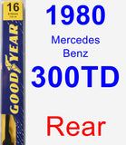 Rear Wiper Blade for 1980 Mercedes-Benz 300TD - Premium