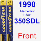 Front Wiper Blade Pack for 1990 Mercedes-Benz 350SDL - Premium