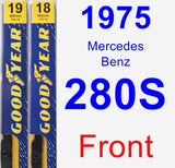 Front Wiper Blade Pack for 1975 Mercedes-Benz 280S - Premium