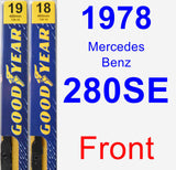 Front Wiper Blade Pack for 1978 Mercedes-Benz 280SE - Premium