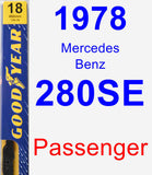 Passenger Wiper Blade for 1978 Mercedes-Benz 280SE - Premium